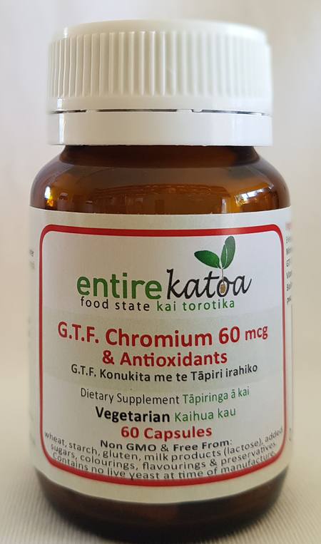 Entire Katoa Food State GTF Chromium60mcg & Antioxidants 60 capsules